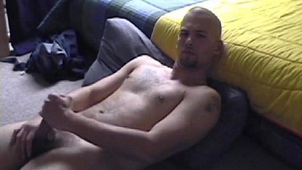 Skater punk wanking in his room