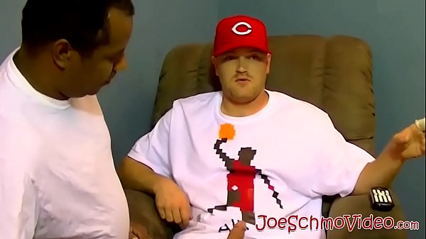 Ebony gay guy dicked by white amateur