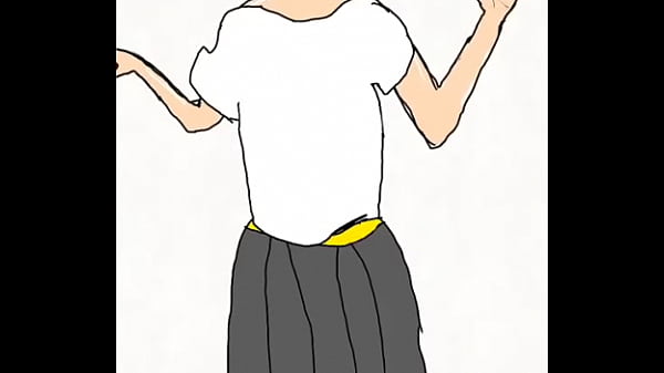 Bad animation of woman showing her