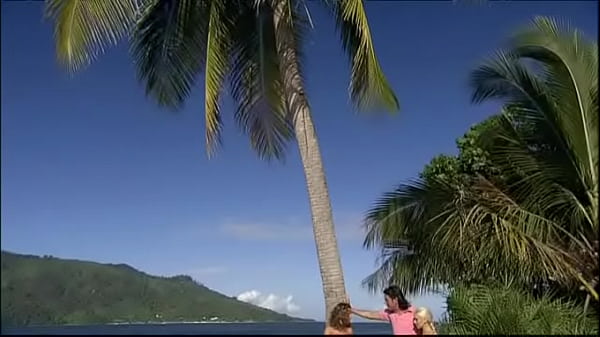 Lauren and Nesty Seduce One Lucky Man under a Palm Tree