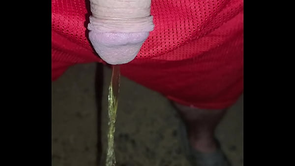 Pissing in the dark outside 