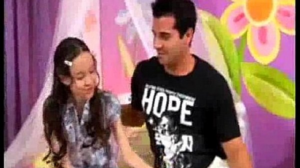 With her small sister  