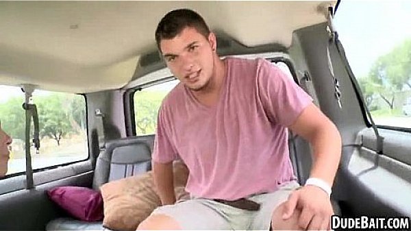 This sexy straight stud is blindfolded and tricked with oral