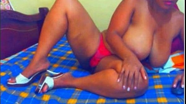 Ebony Busty Mama in in red panties webcam - - more videos on dslwebcam.com