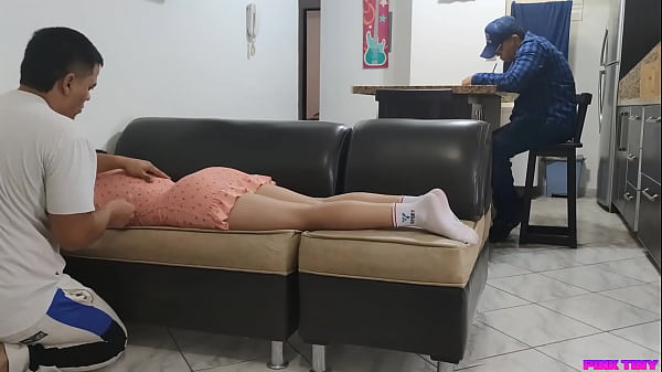 I like it when my husband's friend gives me a massage because he is excited to put his hand next to my husband  