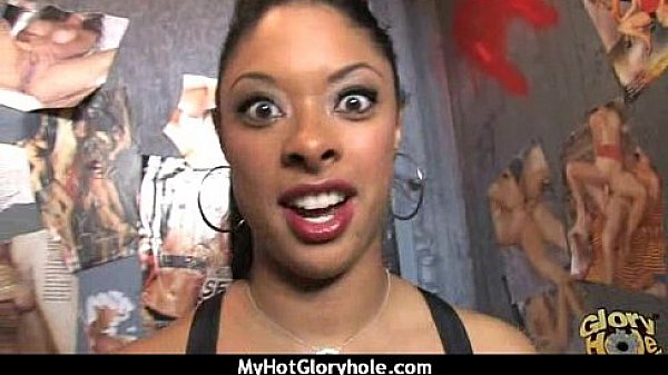 Horny Lady Enjoys Gloryhole Cocksucking Interracial 8