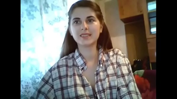 cute long hair brunette girl strips down on camshow