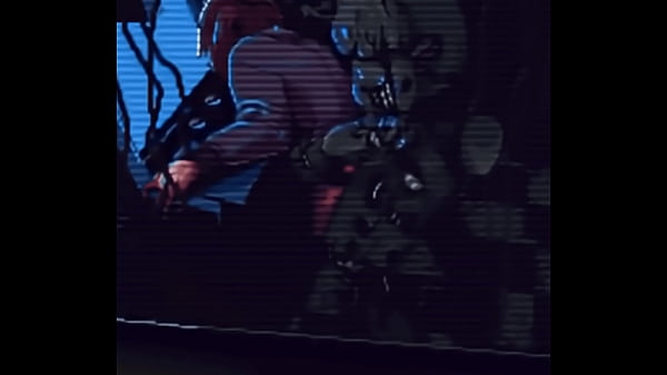 Security guard and springtrap fucks against a arcade machine after closing 