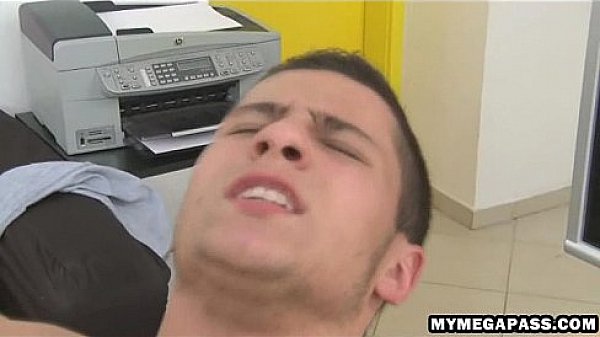 Amateur straight guy bareback ass fucked on a desk