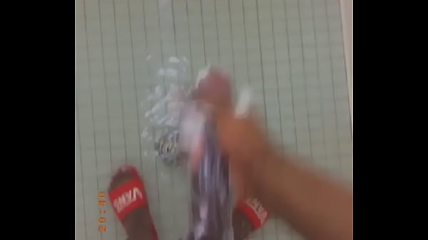 Solo jerk in the shower  