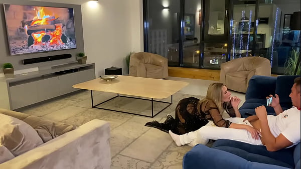 cute girl spraid legs in sexy lingery and fuck with boyfriend on the cam