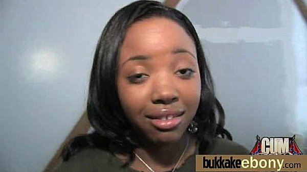 First time ebony with a group of white dicks 25