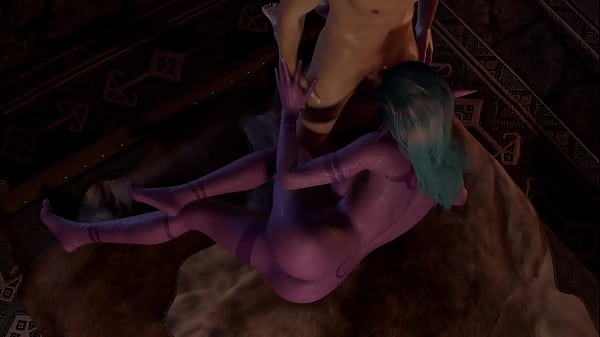 A Night Elf in Skyrim HandJob and Blowjob | Skyrim 3D Porn Parody