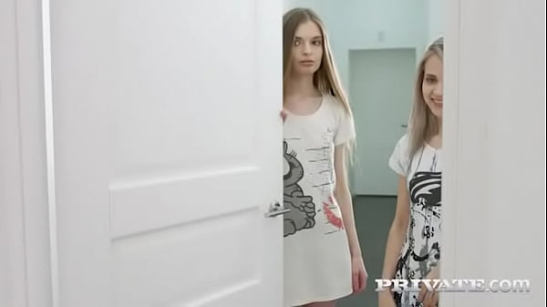 Herda Wisky and Adel Bye, horny teens moan like bitches in a threesome