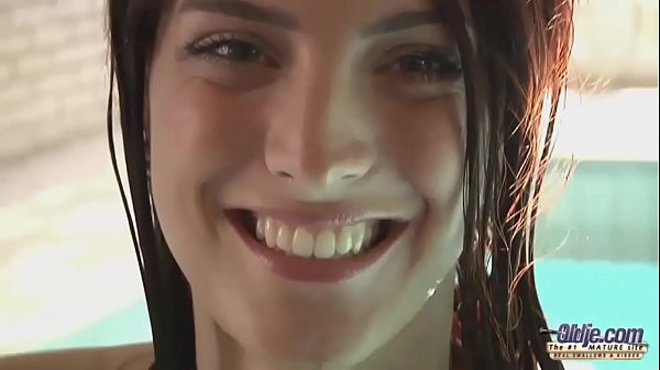 Moaning and having orgasms from old man cock