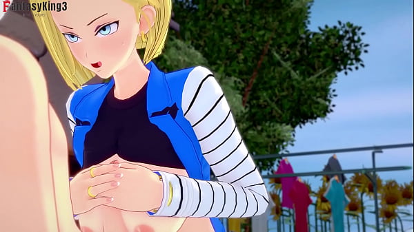 Android 18 of dragon ball having sex in pov