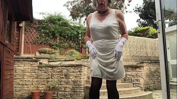 Slip , Legs & Heels in garden.