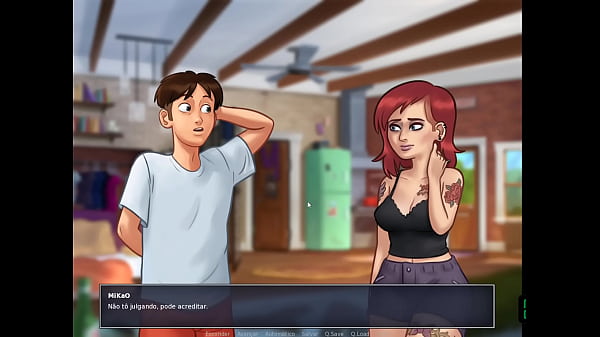 Jogo Porn&ocirc; 2D, Summertime Saga ep 85 - Vi ela batendo uma e a Safada contou que n&atilde;o fode a meses  