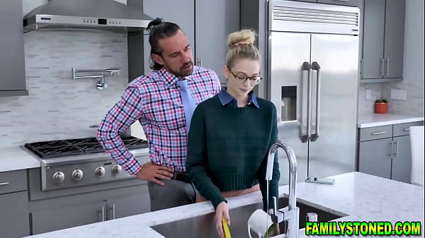 Strict stepdad Johnny Castle face fucks stepdaughter Lily Larimar for talking inappropriately with a guy