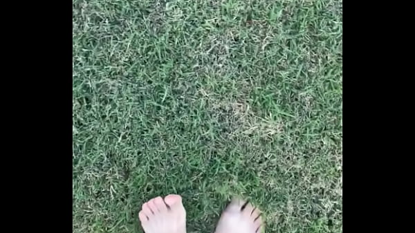 Feet on the grass with nails. If you want more  