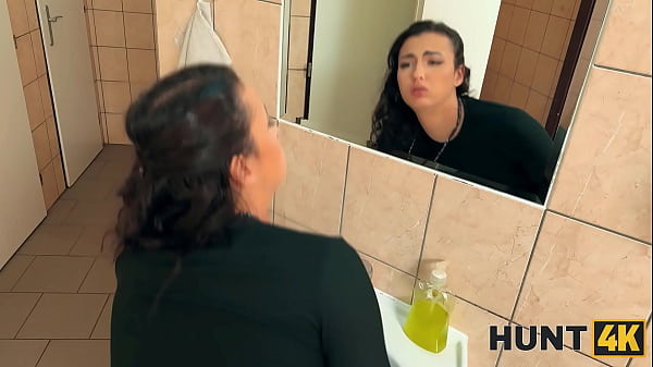 HUNT4K. My biggest dream was to fuck in the WC. Hot sex with Charlotte Grey