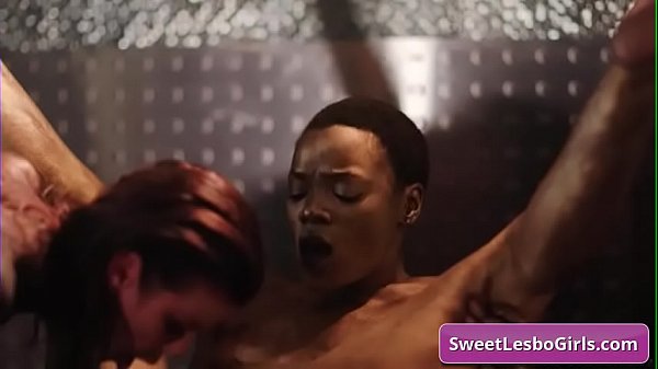 Naughty lesbo sluts covered in nasty mud licking their pussy for intense orgasm