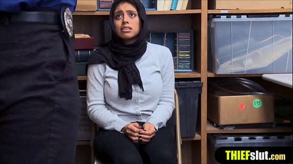 Hot shoplifter chick with nice big tits gets fucked by a security guard