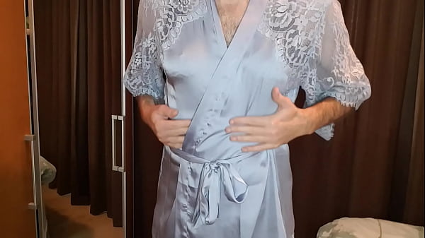 Man wearing different lingerie brands. 