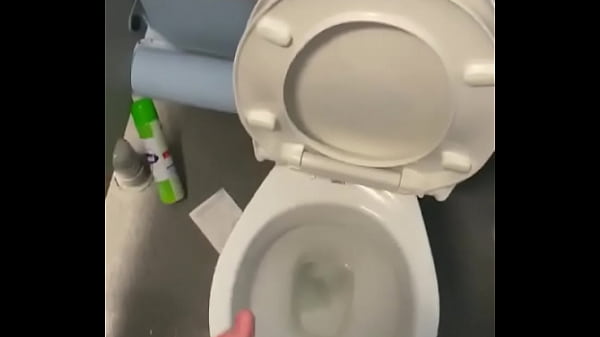 Wanking my hard dick in public place