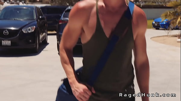 Ethan Sinns shaving his ass for shooting magazine annual wall calendar when model Sean Austin takes his big cock and sucks deep throat