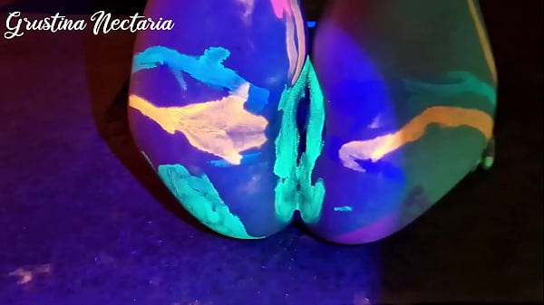 Fucked the wild slim girl in the UV- light  