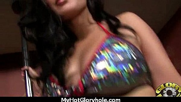 Ebony slut swallows cum sucking cardboard box gloryhole dick 26