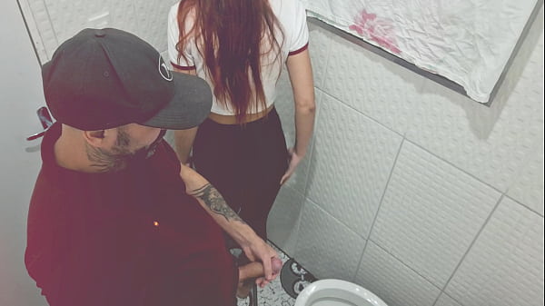 Slut being fucked by a stranger in the bathroom of a bar!