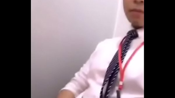 Office man Vietnam solo in rest room  