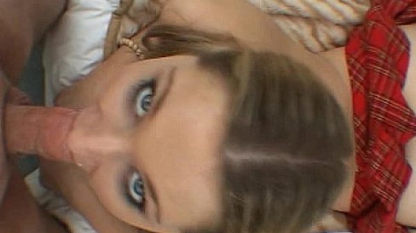 Young slut sucking it deep POV