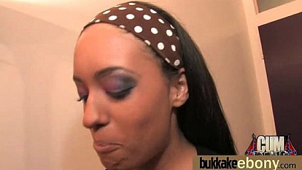 First time ebony with a group of white dicks 1