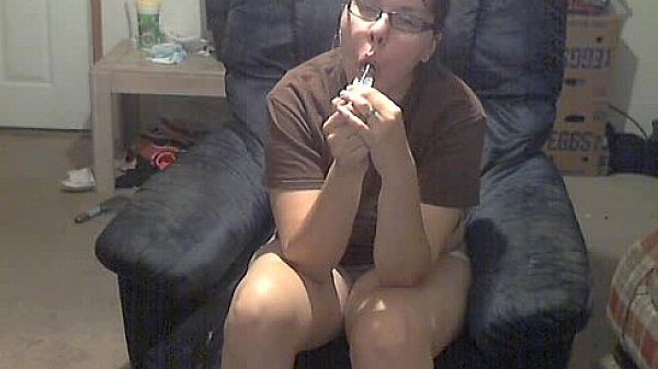 cute nerdy wife strips and masturbates