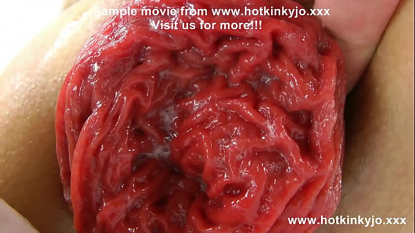 HKJ take fat long dildo all in her anal hole