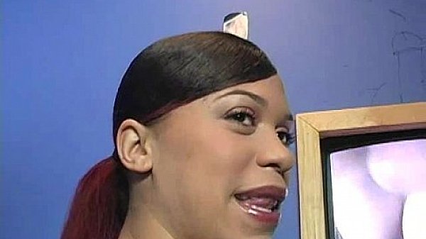 Ebony Slut Fucks A White Gloryhole Cock In Her First Interracial Scene 25