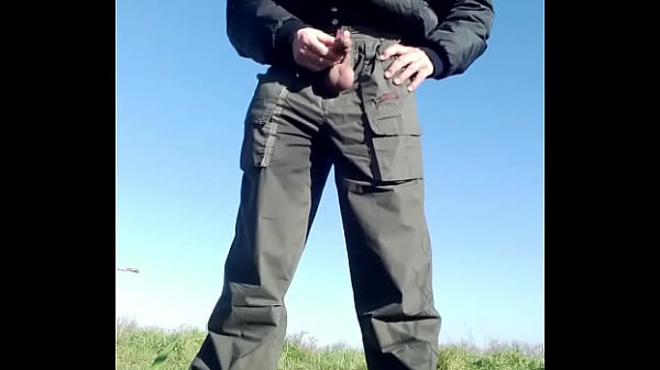 Exhibition pee and handjob in the swamps,  