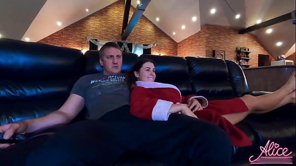 Cute Teen Blowjob my Dick and Rough Sex - Oral Creampie after Watching TV