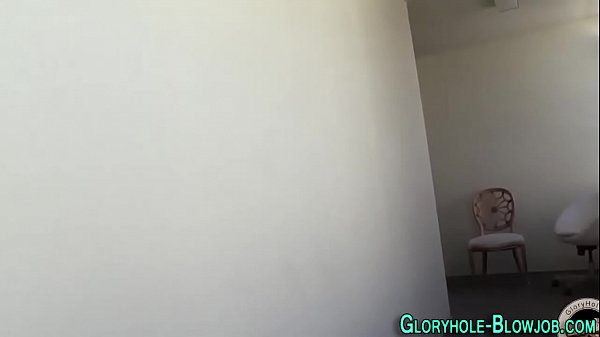 Slut rides gloryhole cock