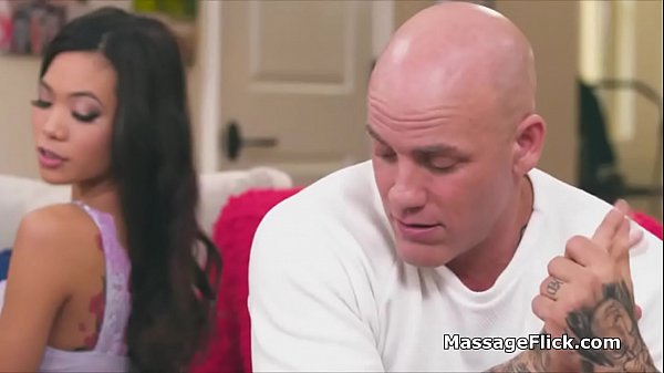 Asian cutie pleases masseurs cock after back rub  