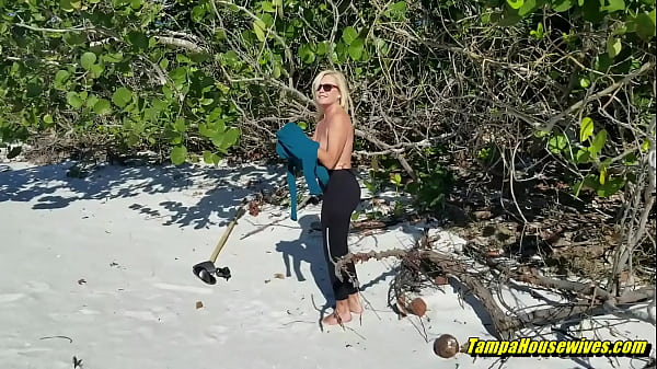 Stripping Nude in Public Makes Her Pussy Wet