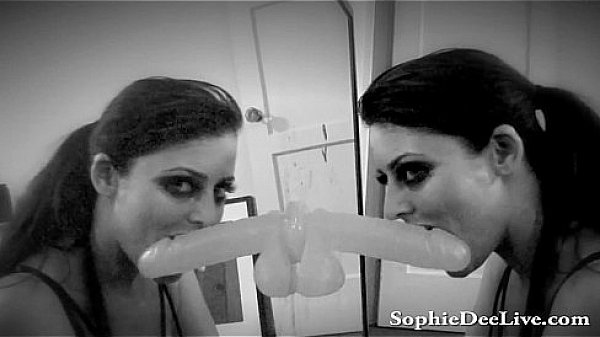 Busty Big Titty Brit Sophie Dee LOVES to Deepthroat a Dildo! SophieDeeLive.com  