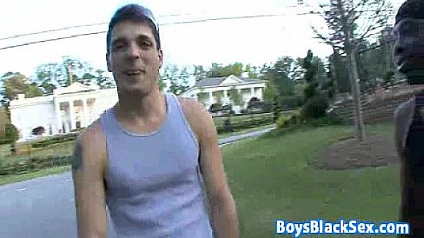 Muscular Blacg Gay Dude Fuck White Twink With His BBC 19