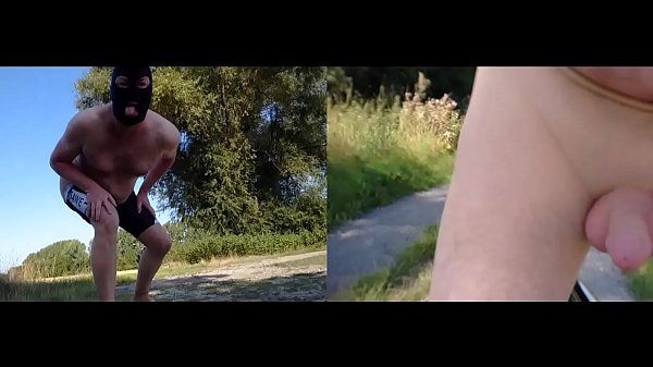 Auf der Radtour nackt bis auf die Nylons ausziehen und einfach nur GEIL sein