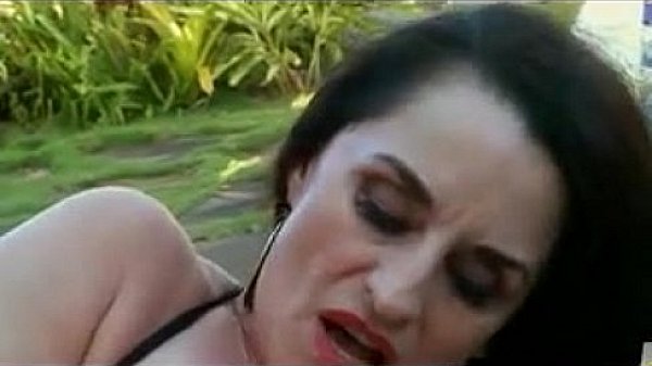 Granny Fingering Her Pussy Outdoors