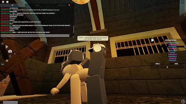 Roblox banging this blonde hoe's holes and covering her in cum