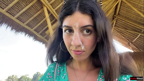 Public Cumwalk in Cafe , Eating Pasta Carbonara with Sperm on Face